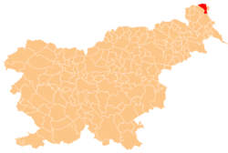 Location of the Municipality of Šalovci in Slovenia