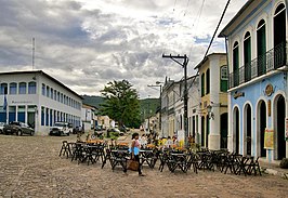 Het plein praça Horácio de Matos in Lençóis