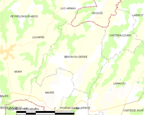 Poziția localității Bentayou-Sérée