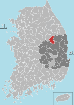 Location in South Korea