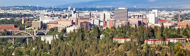 Skyline of Spokane, Washington's second most populous city