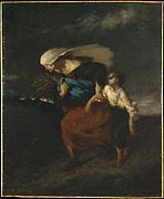 A l'abri de l'orage, vers 1846, huile sur toile, 46,4 × 38,1 cm, New York, Metropolitan Museum of Art