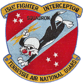 Insigne du 151st Fighter-Interceptor Squadron inspiré de Sylvestre.