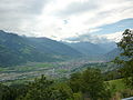 Vue de la ville depuis le hameau Crétallaz (Quart).