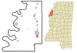 Location of Boyle, Mississippi