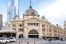 Flinders Street railway station, March 2021