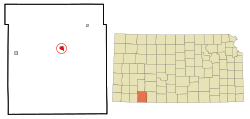 Location within Meade County and Kansas