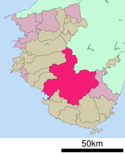 Location of Tanabe in Wakayama Prefecture