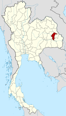 Map of Thailand highlighting Yasothon province