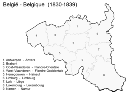 "Groot-België" tussen 1830 en 1839