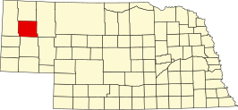 Locatie van Box Butte County in Nebraska