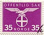 NS-ørn og solkors ble brukt på offentlige tjenestefrimerker 1942–1944