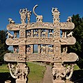 Rear side of North Torana of Stupa-1 at Sanchi Hill, 3rd century BCE to 1st century BCE, India