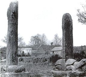 Xiao Xiu mausoleum, Nanjing, Liang dynasty, ca. 518. Photo by Victor Segalen