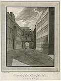 Old Canterbury Gate at Christ Church before demolition