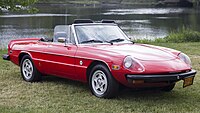 1978 Alfa Romeo Spider Niki Lauda Special Edition, front view. The federal bumper required that the Alfa escutcheon be lopped off in the middle.