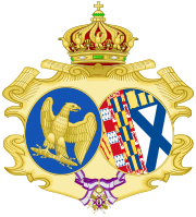 Coat of arms as dame of the Order of Queen María Luisa (1853–1920)