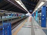 Platform view of the LRT station