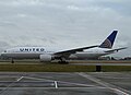 Image 48A United Airlines Boeing 777-200 taxiing on the tarmac of Heathrow Airport in January 2011. The Boeing 777 is a popular choice for airlines that operate a wide-body aircraft. (from Aviation)