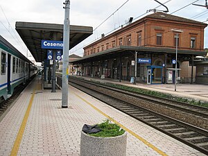 View of the station platforms.