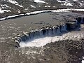 Veduta aerea del ferro di cavallo di Selfoss