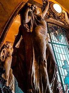 Stained glass and sculptures by Ercole Pasina in Calise House in Buenos Aires (1911)