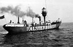 Nummer 8 Svinbådan försågs med lanternin 1910 och ses här vid Falsterborev 1928.