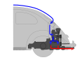 Ilustración de la refrigeración por aire del motor del Beetle en un Volkswagen Bug/Beetle (VW Tipo 1)