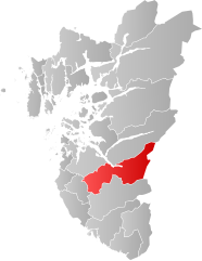 Lage der Kommune in der Provinz Rogaland