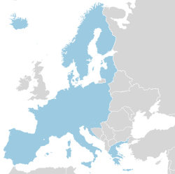 The Schengen Area as of 2009