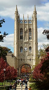 Picture of the Memorial Union across the street from the Fine Arts Building