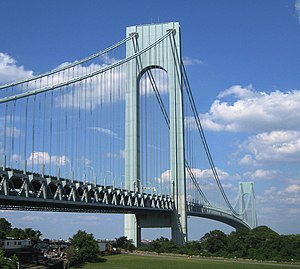 View of the bridge's towers