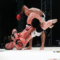 Image 10MMA fighter attempts a Triangle-Armbar submission on his opponent. (from Mixed martial arts)