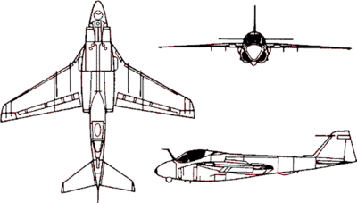 Nákresy letounu A-6 Intruder