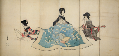 Yumeji Takehisa (1884–1934), Kotatsu, parawan, 1915