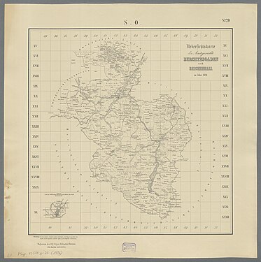 Übersichtskarte der Amtsgerichte Berchtesgaden und Reichenhall im Jahre 1896