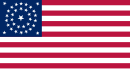 US flag with stars in wheel pattern, 1861