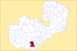 District location in Zambia