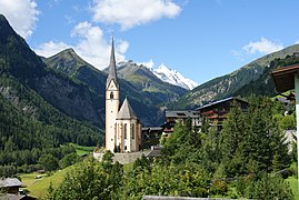 Vista de Großglockner dende Heiligenblut