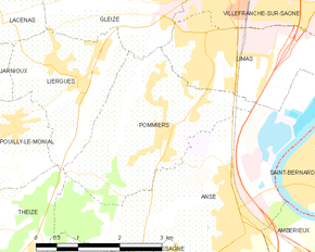 Poziția localității Pommiers