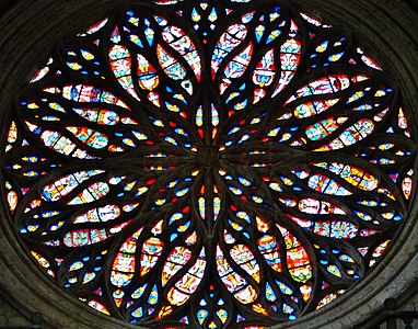 High Gothic rose window of the west facade (1221–1230)