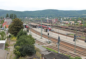 Blick auf den Bahnhof