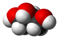 Formula en 3 dimension del gliceròl.