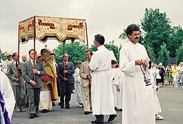 Procession of the Blessed Sacramentduring the celebrations of Corpus Christi[12][13]