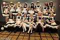 The maids at Anime Midwest's maid cafe