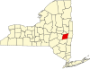 State map highlighting Albany County