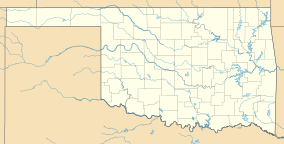 A map of Oklahoma showing the location of Tenkiller State Park