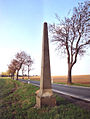 Full-mile post on the Old Dresden to Teplitz Post Road near Breitenau