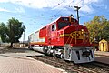 ATSF 108 at Southern California Railway Museum, repainted into its original colors