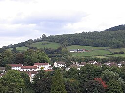 Vy över Abergavenny.